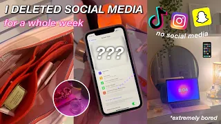 i deleted social media for a week | heres how it went...