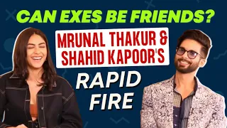 Mrunal Thakur & Shahid Kapoor's SAUCY Rapid Fire | Exes, Embarrassing Moments & more | JERSEY