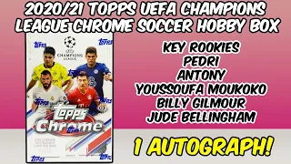 2020/21 Topps UEFA Champions League Chrome Soccer Hobby Box Review / One Chrome Autograph Per Box!