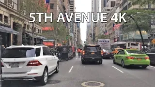 Driving Downtown - 5th Avenue 4K - New York City USA