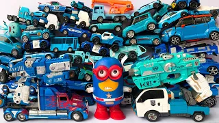 Optimus Prime Blue Car Transformers Stop Motion - Hellocarbot Tobot Color тобот #трансформеры Truck