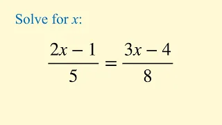 Equations with Fractions | GCSE Mathematics