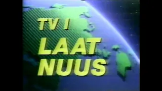 TV1 Afrikaans late night news bulletin & Teledata - 21 April 1987 - South Africa