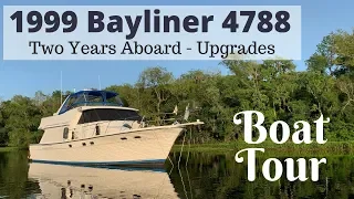 Tour of our Liveaboard Motor Yacht - 1999 Bayliner 4788 - Modifications After 2 Years