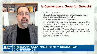 Daron Acemoglu Special Remarks at the Freedom and Prosperity Research Conference