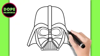 How to Draw Star Wars Darth Vader #starwars #darthvader #htdraw