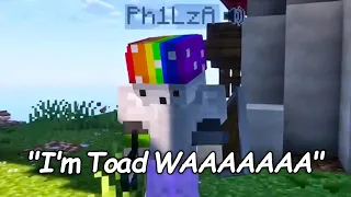 Philza Finds Rainbow Head and Goes Crazy on QSMP!