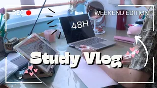 48H PRODUCTIVE STUDY VLOG || dance, midterms, skincare and hanging out with friends ||