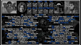 John Lennon - Watching The Wheels  [Jam Track]  [Guitar Chords & Lyrics]