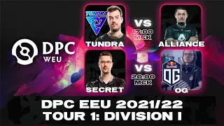 🔴Secret vs OG | Alliance vs Tundra— DPC WEU Division I Winter Tour — 21/22 ESL One