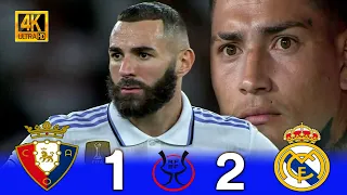 ريال مدريد يكتسح يا سادة 🔥  ملخص مباراة ريال مدريد و أوساسونا 2 - 1 ◀ نهائي كأس ملك إسبانيا 2023 ⚽️