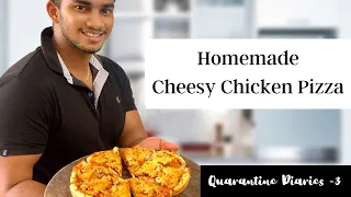Best Homemade Cheesy Chicken Pizza Recipe  | Pizza Dough| Wild Cookbook