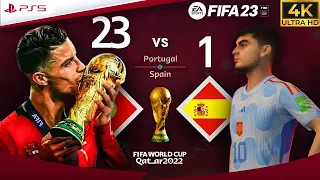 FIFA 23 - Portugal vs Spain - Qatar 2022 World Cup Final | PS5 Gameplay [ 4K HDR 60P ]