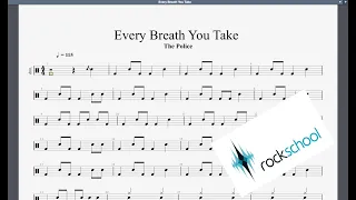 Every Breath You Take Hot Rock Rockschool Grade 1 Drums