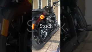 2020 Iron 883 Stock vs VnH Twin Slash Exhaust sound comparison