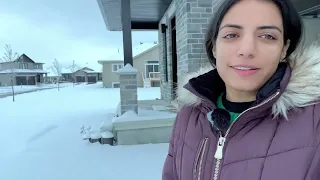 Heavy snow storm hits Canada ❄️ life is hard in winters 🥶🇨🇦