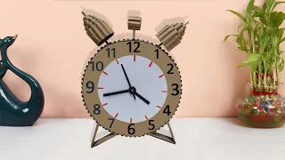 How to make table clock at home | Cardboard clock | Diy table clock