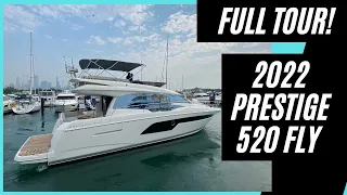 Step Aboard the Stunning 2022 Prestige 520 Flybridge Yacht