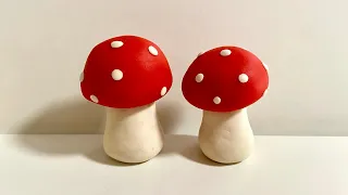 ❤️ Clay with me- how to make mushrooms/ model craft tutorial