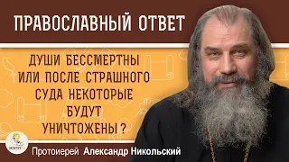 Души бессмертны или после Страшного Суда некоторые будут уничтожены? Протоиерей Александр Никольский