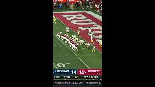 Rutgers WR Sean Ryan Puts Rutgers Ahead of Michigan at the Half | Big Ten Football