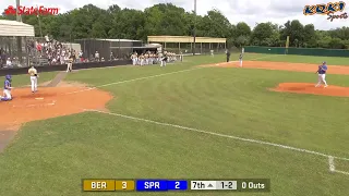 Game 2 of State Farm High School Baseball Playoffs Featuring Berwick Panthers vs. Springfield Bulldo