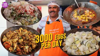 Uncle Sells 3000 Egg Dishes Daily | Fried Rice, Egg Chilly, Egg Bonda | Street Food Bengaluru