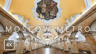 【4K】Moscow metro, Komsomolskaya metro station (Ring) Walking in Moscow