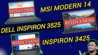 MSI Modern 14 vs Dell Inspiron 3525 vs Dell Inspiron 3425  | Which is Better ? | Best Ryzen Laptop