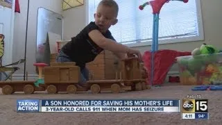 3-year-old calls 911 and saves his mom's life