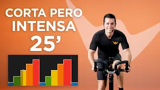 Clase completa ciclo indoor corta pero intensa en 25 minutos