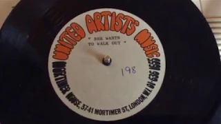 "She Wants To Walk Out" Unreleased & Unknown UK 1968 Northern Soul Stomper, Demo only UK Acetate.