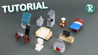 LEGO Furniture Tutorial (10 piece builds PART1)