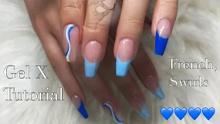 Gel X Tutorial Start to Finish | French Nails | Swirl Nails