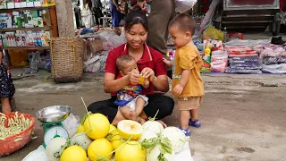 Single mom - Harvest Cantaloupe goes to the market sell - Daily life of a single mother & Child care