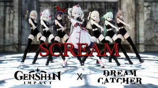 【MMD/Genshin Impact】 DREAMCATCHER - SCREAM - Barbara & Rosaria (ENG Sub)