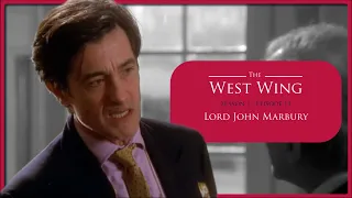 Character Entrances - Lord John Marbury | The West Wing S1E11