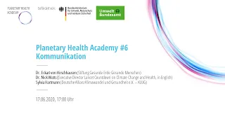 #6 Kommunikation (Planetary Health Academy)