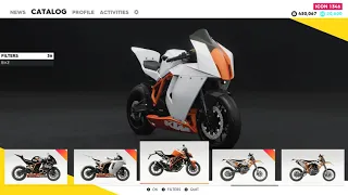 THE CREW 2: All BIKES/MOTORCYCLES LIST (YAMAHA,HONDA,KAWASAKI,SUZUKI,DUCATI,KTM,BMW,HARLEY)