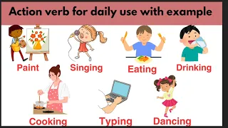 Action verb for daily use with example||English Vocabulary|| Educational channel