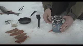 Cooking TROUT in the Field! | CATCH, CLEAN, COOK! | Ice FISHING!
