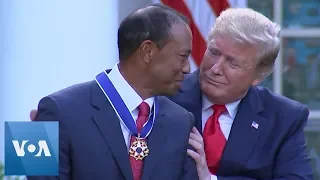 President Donald Trump Awards Medal of Freedom to Tiger Woods