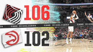 Portland Trail Blazers 106, Atlanta Hawks 102 | Game Highlights | March 13, 2024