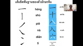 เส้นขีดพื้นฐานของตัวอักษรจีน 汉字的基本笔画
