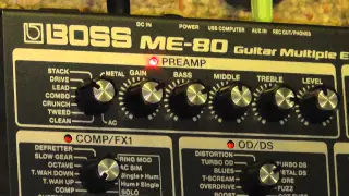 Boss ME 80 Guitar Multiple Effects Pedal Demo