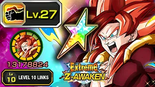 100% EZA TEQ SSJ4 GOGETA LEVEL 10 LINKS WITH LVL 27 ADDITIONAL! Dragon Ball Z Dokkan Battle