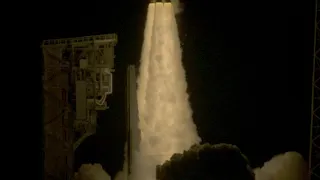 Slow motion liftoff of Atlas V for STP-3 mission