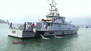 JDF COAST GUARD AT WORK KINGSTON HARBOUR JAMAICA