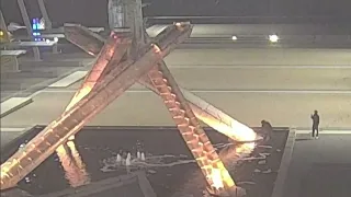 Vancouver's Olympic cauldron smashed | CAUGHT ON CAM