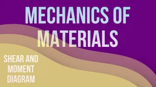 Mechanics of Materials | Shear and moment diagram (equation method)